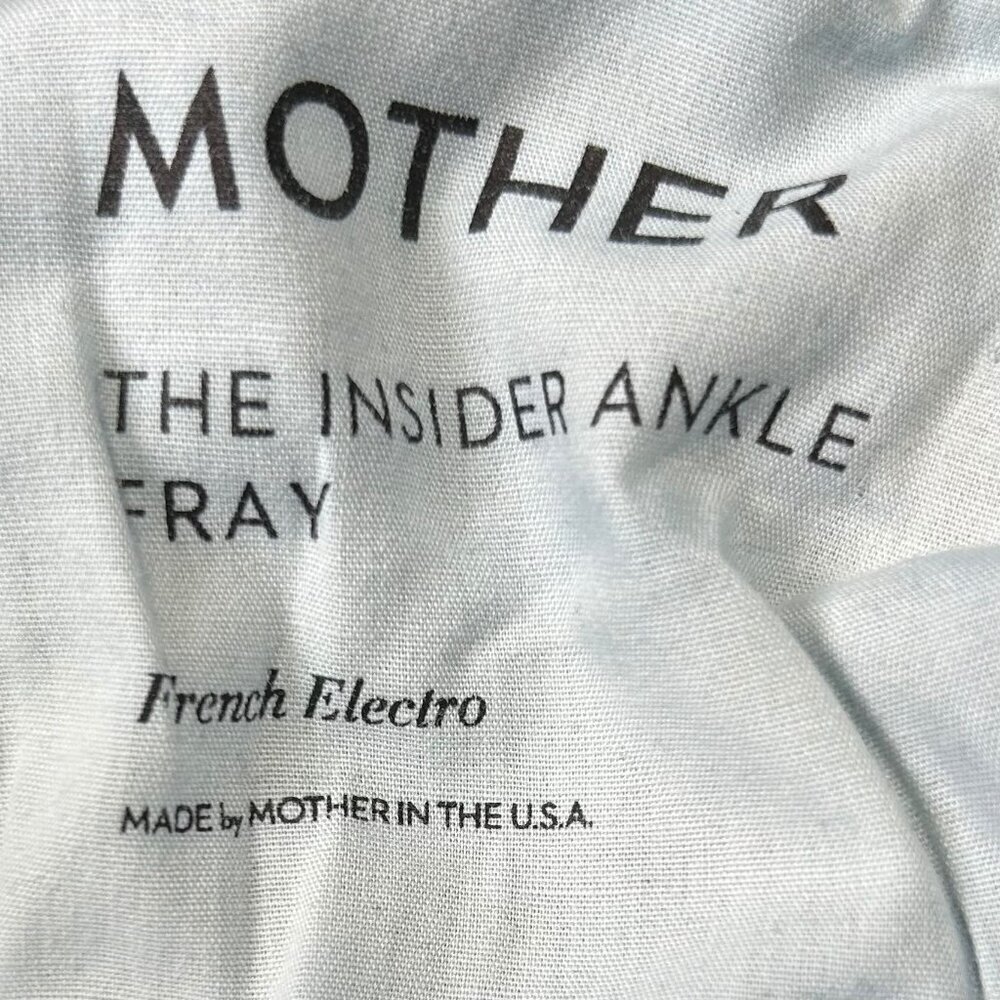 Mother The Insider Ankle Fray 25 Dark Wash Stretch Designer Casual Office - Picture 3 of 5